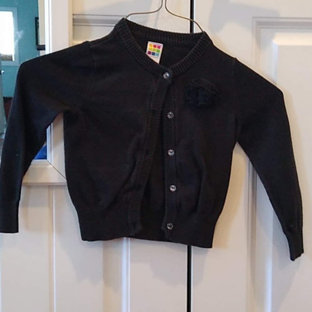 Black cardigan sweater